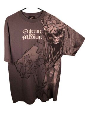 WWE Authentic Oderint Dum Metuant T-Shirt Size XL Gray Short Sleeve Graphic Tee
